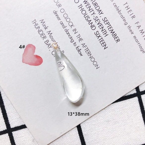 Wholesale Transparent Drop Resin Pendant Jewelry Accessories With Dripping Glue Process
