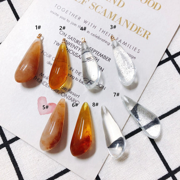 Wholesale Transparent Drop Resin Pendant Jewelry Accessories With Dripping Glue Process