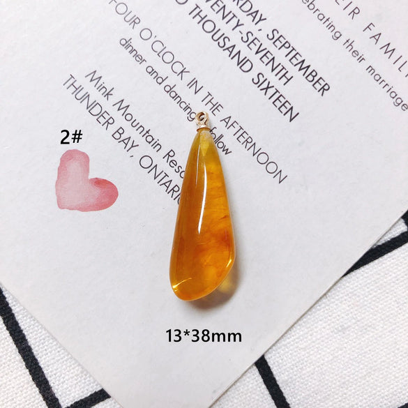 Wholesale Transparent Drop Resin Pendant Jewelry Accessories With Dripping Glue Process