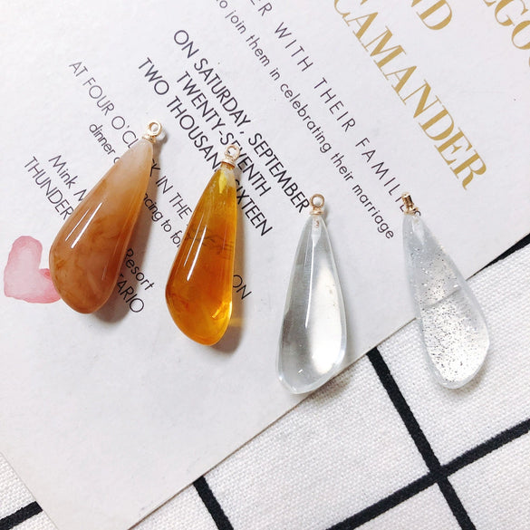 Wholesale Transparent Drop Resin Pendant Jewelry Accessories With Dripping Glue Process