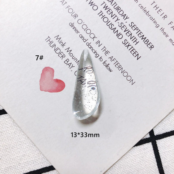 Wholesale Transparent Drop Resin Pendant Jewelry Accessories With Dripping Glue Process