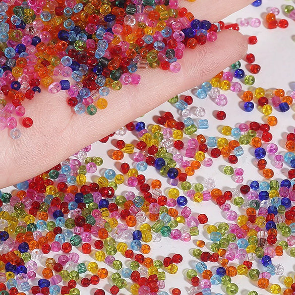 Wholesale Transparent Glass Loose Beads For Handmade Diy Bracelet Hairpin Jewelry Accessories