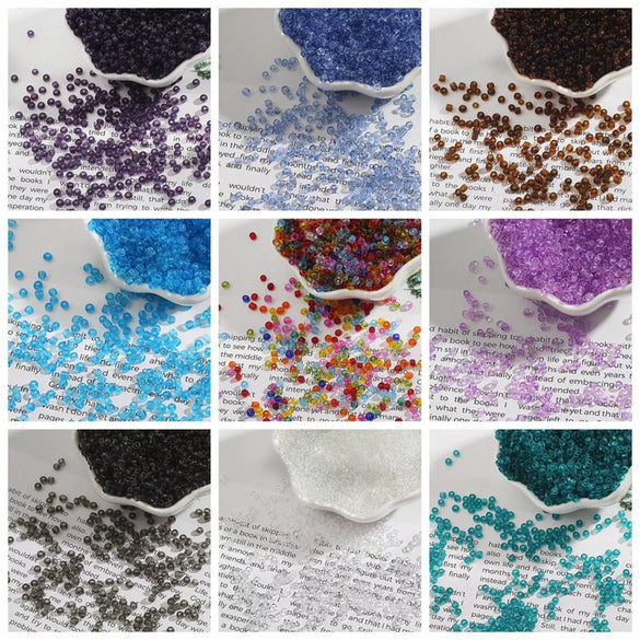 Wholesale Transparent Glass Loose Beads For Handmade Diy Bracelet Hairpin Jewelry Accessories