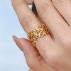 Wholesale Trend Jewelry Retro Style Stainless Steel Branch Hammer Bracelet With Electroplating