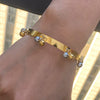 Wholesale Trend Jewelry Stainless Steel Open Bracelet With 18K Gold Electroplated Geometric Style And Gold And Silver Color Matching Personality Beads