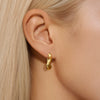 Wholesale Trendy Fashion Copper Earrings With Geometric Star Design And Zirconia Treatment For Women