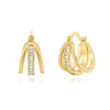 Wholesale Trendy Fashion Copper Earrings With Geometric Star Design And Zirconia Treatment For Women