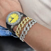 Wholesale Trendy Hiphop Cuban Bracelet For Men With Wave Pattern And Electroplating Treatment