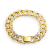 Wholesale Trendy Hiphop Cuban Bracelet For Men With Wave Pattern And Electroplating Treatment