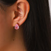 Wholesale Trendy Ins Style Geometric Hammer Shape Electroplated Stainless Steel Earrings For Women
