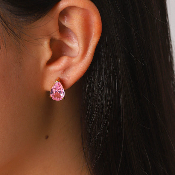 Wholesale Trendy Ins Style Geometric Hammer Shape Electroplated Stainless Steel Earrings For Women