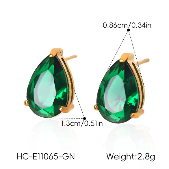 Wholesale Trendy Ins Style Geometric Hammer Shape Electroplated Stainless Steel Earrings For Women