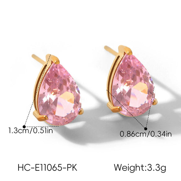 Wholesale Trendy Ins Style Geometric Hammer Shape Electroplated Stainless Steel Earrings For Women