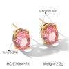 Wholesale Trendy Ins Style Geometric Hammer Shape Electroplated Stainless Steel Earrings For Women