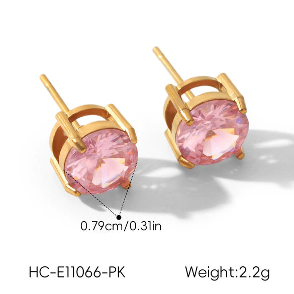 Wholesale Trendy Ins Style Geometric Hammer Shape Electroplated Stainless Steel Earrings For Women