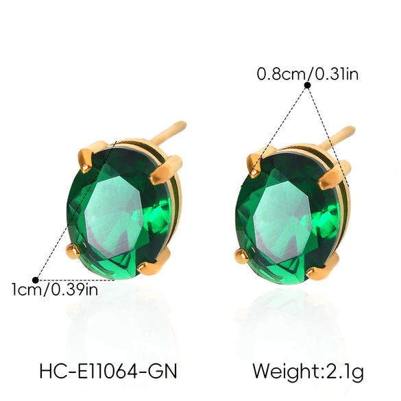 Wholesale Trendy Ins Style Geometric Hammer Shape Electroplated Stainless Steel Earrings For Women