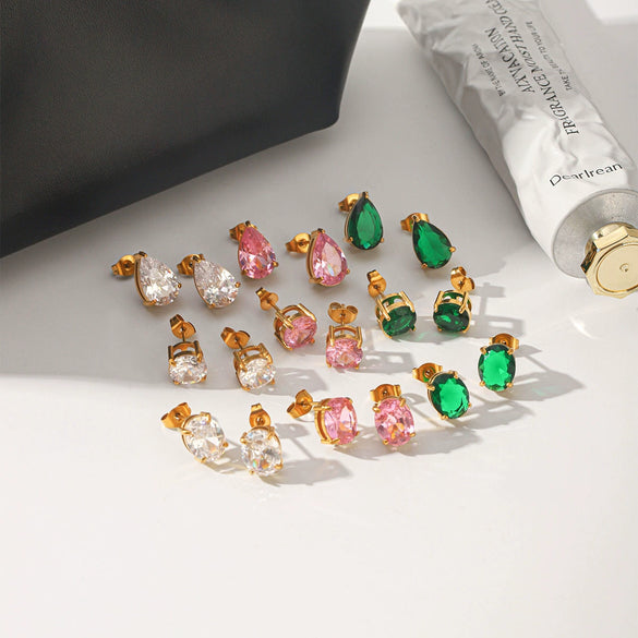 Wholesale Trendy Ins Style Geometric Hammer Shape Electroplated Stainless Steel Earrings For Women