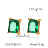 Wholesale Trendy Ins Style Geometric Hammer Shape Electroplated Stainless Steel Earrings For Women