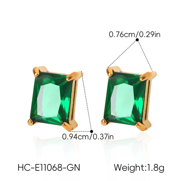 Wholesale Trendy Ins Style Geometric Hammer Shape Electroplated Stainless Steel Earrings For Women