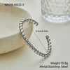 Wholesale Trendy Stackable Stainless Steel 18K Gold Electroplated Geometric Bracelets For Office Ladies