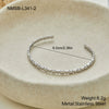 Wholesale Trendy Stackable Stainless Steel 18K Gold Electroplated Geometric Bracelets For Office Ladies