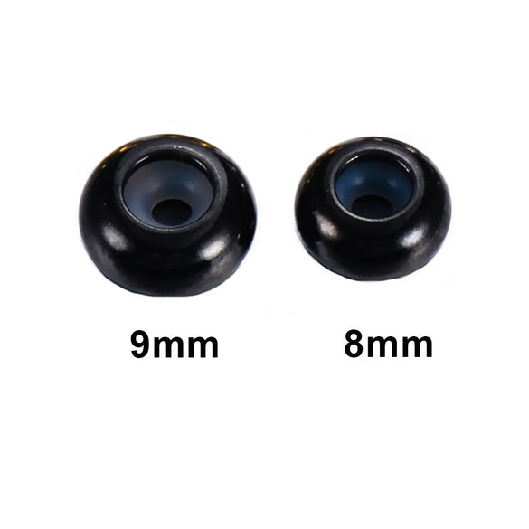 Wholesale Trendy Stainless Steel Glossy Round Rubber Bead Bracelet Accessories With Electroplated Adjustment Buckle And Positioning Beads