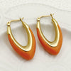 Wholesale Trendy Ushaped Drop Earrings Stainless Steel Geometric Electroplated