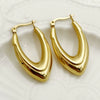 Wholesale Trendy Ushaped Drop Earrings Stainless Steel Geometric Electroplated