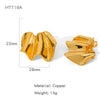 Wholesale Trendy Versatile Geometric Copper Goldplated Earrings For Women