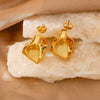 Wholesale Trendy Versatile Geometric Copper Goldplated Earrings For Women