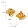 Wholesale Trendy Versatile Geometric Copper Goldplated Earrings For Women
