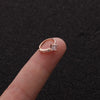 Wholesale Trendy Women's Exotic Metal Heartshaped Copper Inlaid Zircon Nose Ring Puncture Jewelry