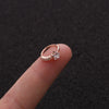 Wholesale Trendy Women's Exotic Metal Heartshaped Copper Inlaid Zircon Nose Ring Puncture Jewelry
