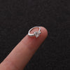 Wholesale Trendy Women's Exotic Metal Heartshaped Copper Inlaid Zircon Nose Ring Puncture Jewelry