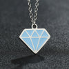 Wholesale Trinkets Titanium Steel Sweater Chain Necklace With Diamond Shape Pendant Geometric Style With Letters Numbers Text Dripping Oil Design
