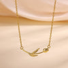 Wholesale Tulip Necklace Simple Retro Light Luxury Style Copper Pendant Gold Silver Electroplated Cross Chain Unisex