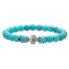 Wholesale Turquoise Alloy Beaded Bracelet With Cross Starfish Turtle Eyes Geometric Pattern Handmade