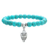 Wholesale Turquoise Alloy Beaded Bracelet With Cross Starfish Turtle Eyes Geometric Pattern Handmade