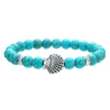 Wholesale Turquoise Alloy Beaded Bracelet With Cross Starfish Turtle Eyes Geometric Pattern Handmade