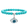 Wholesale Turquoise Alloy Beaded Bracelet With Cross Starfish Turtle Eyes Geometric Pattern Handmade