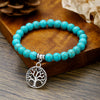 Wholesale Turquoise Alloy Beaded Bracelet With Cross Starfish Turtle Eyes Geometric Pattern Handmade