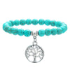 Wholesale Turquoise Alloy Beaded Bracelet With Cross Starfish Turtle Eyes Geometric Pattern Handmade