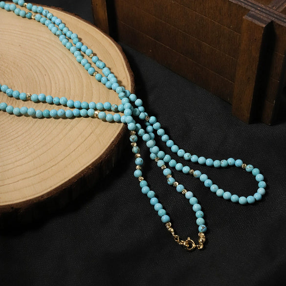 Wholesale Turquoise Copper Necklace With Electroplating For Women