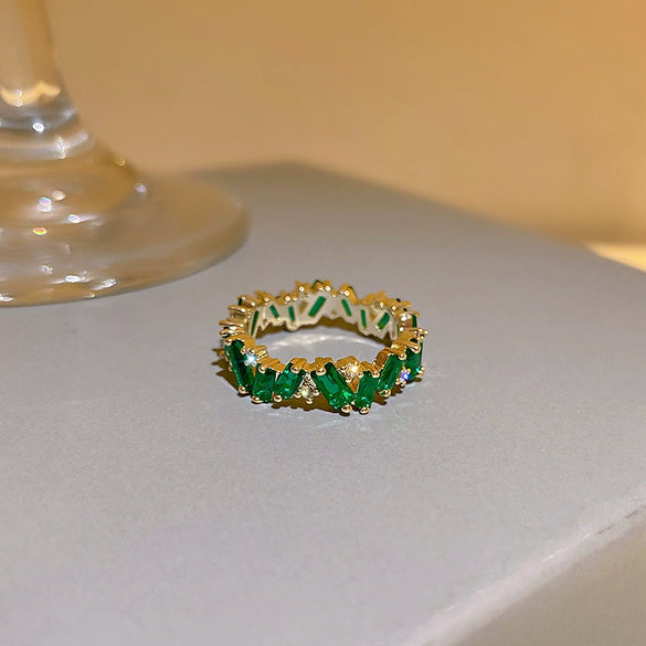 Wholesale Turquoise Geometric Style Opening Ring With Electroplating Treatment For Women