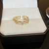 Wholesale Turquoise Geometric Style Opening Ring With Electroplating Treatment For Women