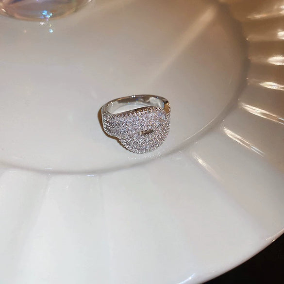 Wholesale Turquoise Geometric Style Opening Ring With Electroplating Treatment For Women