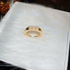 Wholesale Turquoise Geometric Style Opening Ring With Electroplating Treatment For Women