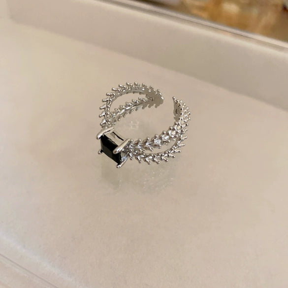 Wholesale Turquoise Geometric Style Opening Ring With Electroplating Treatment For Women