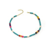 Wholesale Turquoise Geometric Vintage Necklace For Women With Box Chain And Electroplating Treatment