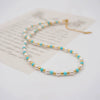 Wholesale Turquoise Imitation Pearl Beaded Geometric Handmade Necklace And Bracelet For Women